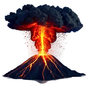 Explosive Volcano Blast Png Owg PNG image