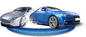Express Car Wash Promotion Banner PNG