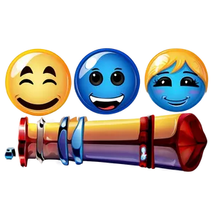 Expressive Art Blue Emojis PNG Nmg PNG