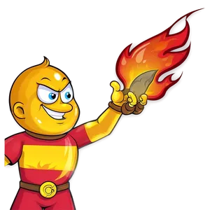 Expressive Fire Mascot Png 06122024 PNG image