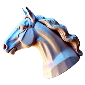 Expressive Horse Head Sculpture PNG 06122024