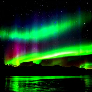 Exquisite Aurora Over Bay Png 83 PNG image