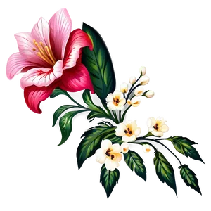 Exquisite Corner Flower Detail Png 06272024 PNG image