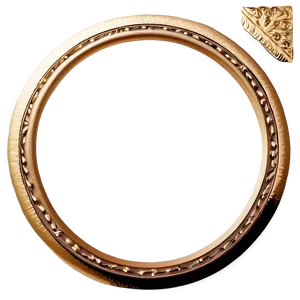 Exquisite Gold Circle Border Png 06262024 PNG image