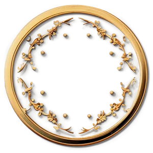 Exquisite Gold Circle Border Png 20 PNG image