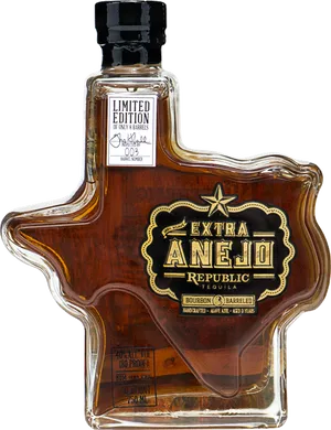 Extra Anejo Tequila Limited Edition Bottle PNG image