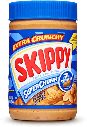 Extra Crunchy Skippy Peanut Butter Jar PNG