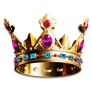 Extravagant Golden Crown PNG 48