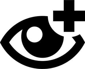 Eye Plus Icon Graphic PNG image