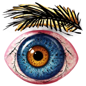 Eyeball With Eyelashes PNG Wqg55