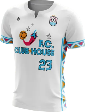 F C Clubhouse Custom Soccer Jersey Design PNG image
