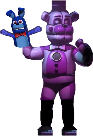 F N A F_ Bonnie_and_ Funtime_ Freddy PNG image