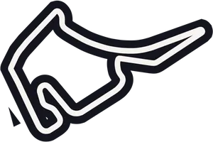 F1 Circuit Outline Graphic PNG image