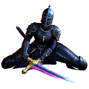 Fabled Black Knight PNG 06272024 PNG