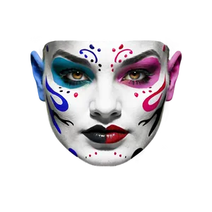 Face Paint Design PNG Nlb44