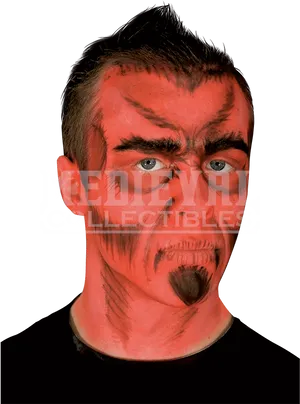 Face Painted Monkey Illusion PNG image