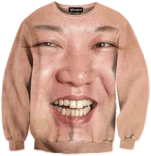 Face Print Sweatshirt PNG image