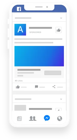 Facebook Ad Interface Mockup PNG image