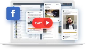 Facebook Ads Video Play Button PNG image