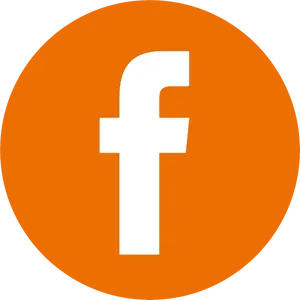 Facebook Icon Orange Background PNG image