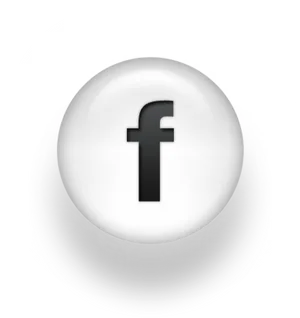 Facebook Icon White Glow PNG image