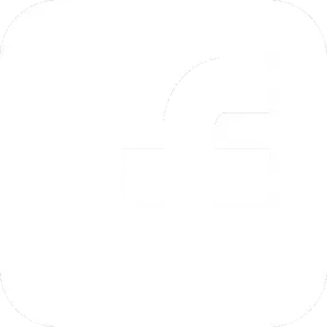 Facebook Icon Whiteon Black PNG image