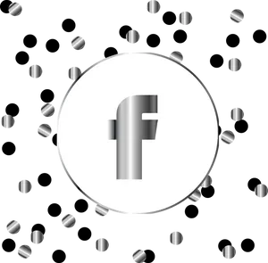 Facebook Icon Whiteon Black PNG image