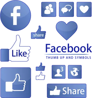 Facebook Iconsand Engagement Symbols
