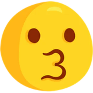 Facebook Kissing Face Emoji PNG image