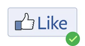 Facebook Like Button Verified PNG image