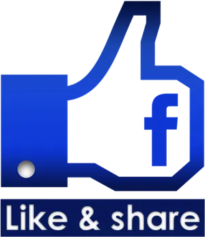 Facebook Likeand Share Graphic PNG image