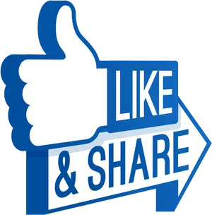 Facebook Likeand Share Graphic PNG image