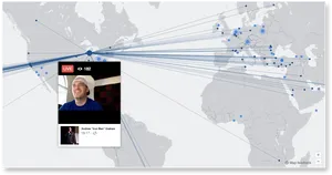 Facebook Live Global Connection Map PNG image