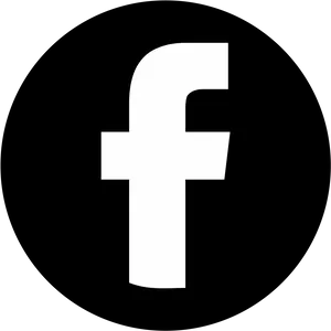 Facebook Logo Black Background PNG image