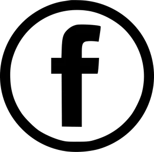 Facebook Logo Blackand White PNG image