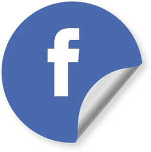Facebook Logo Peel Effect PNG image