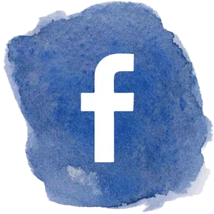 Facebook Logo Watercolor Texture PNG image