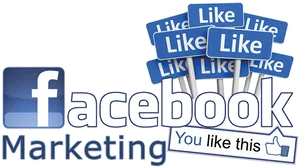 Facebook Marketing Strategy Concept PNG image