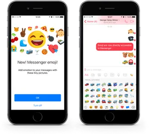 Facebook Messenger Emoji Update PNG image