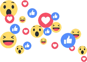 Facebook Reactions Emojis Floating