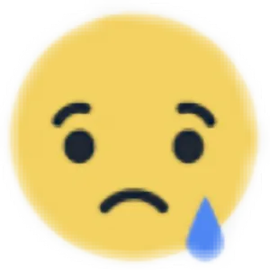 Facebook Sad Reaction Emoji PNG image