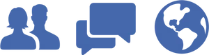 Facebook User Interaction Icons PNG image