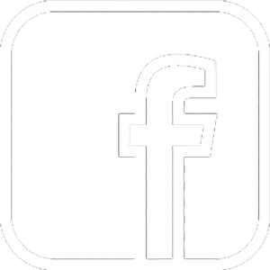 Facebook White Iconon Black Background PNG image