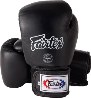 Fairtex Black Boxing Gloves PNG image