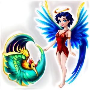 Fairy And Phoenix PNG 05062024