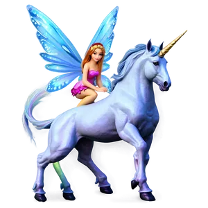 Fairy And Unicorn PNG 05062024