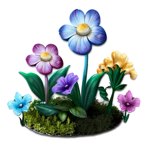 Fairy Garden Flowers PNG Lue98