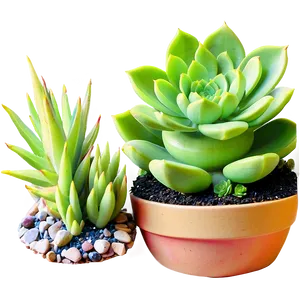 Fairy Garden Succulents PNG Fnc48