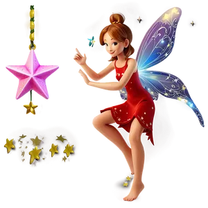 Fairy Holding Star PNG Lnj