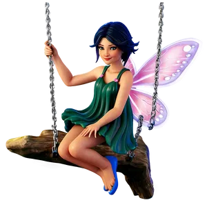 Fairy On A Swing Png 05062024 PNG image